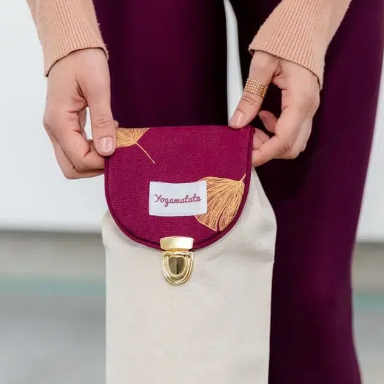 Sac de transport tapis de yoga bordeaux