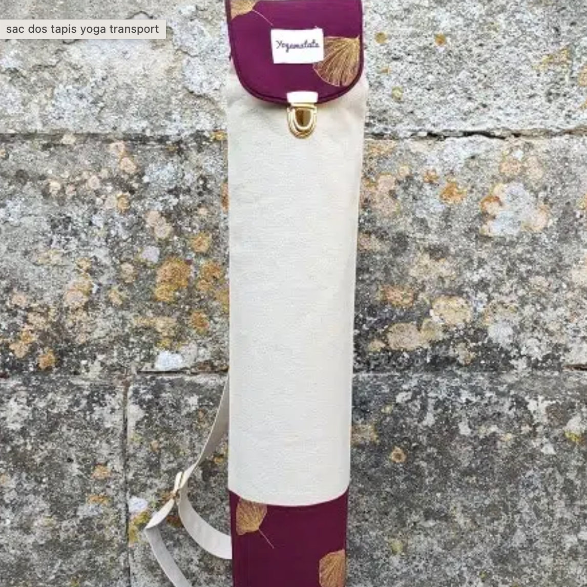 Sac de transport tapis de yoga bordeaux