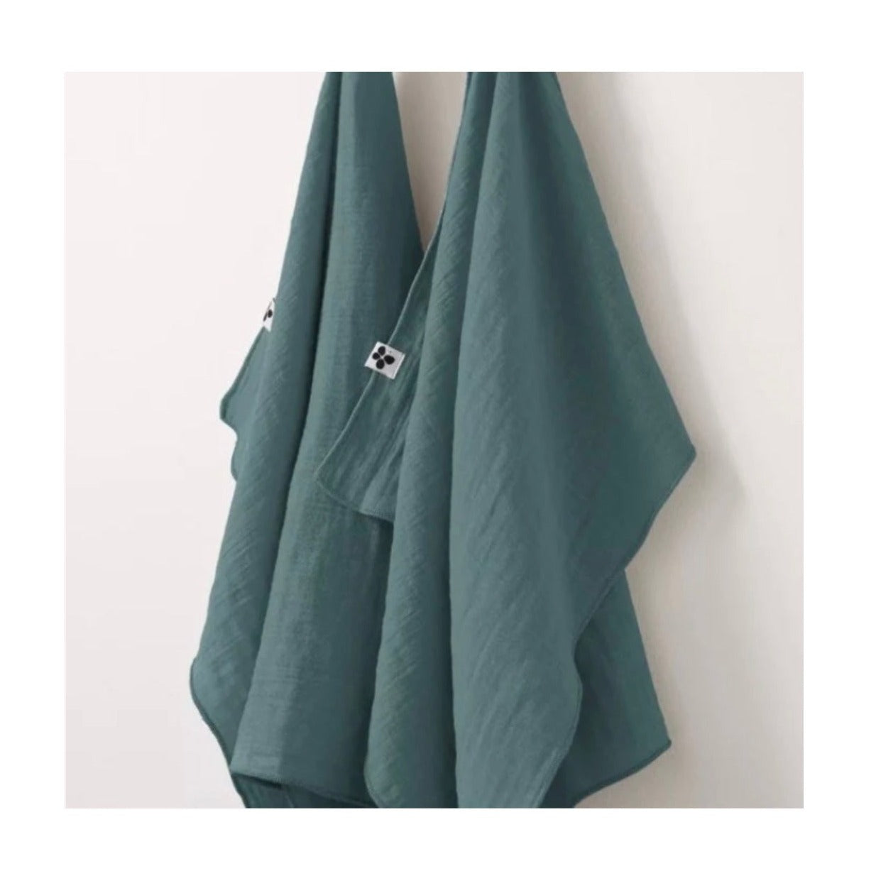 Lot de 2 torchons bleu canard