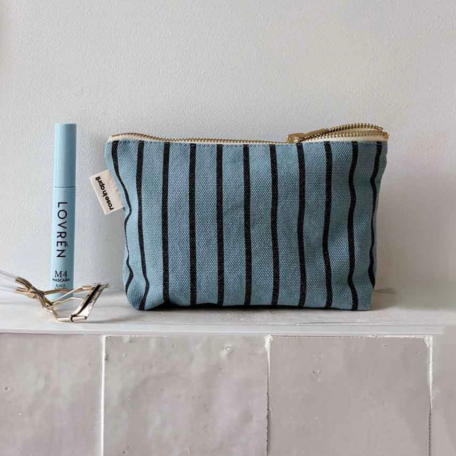 Trousse Rayures Tennis Funky bleu