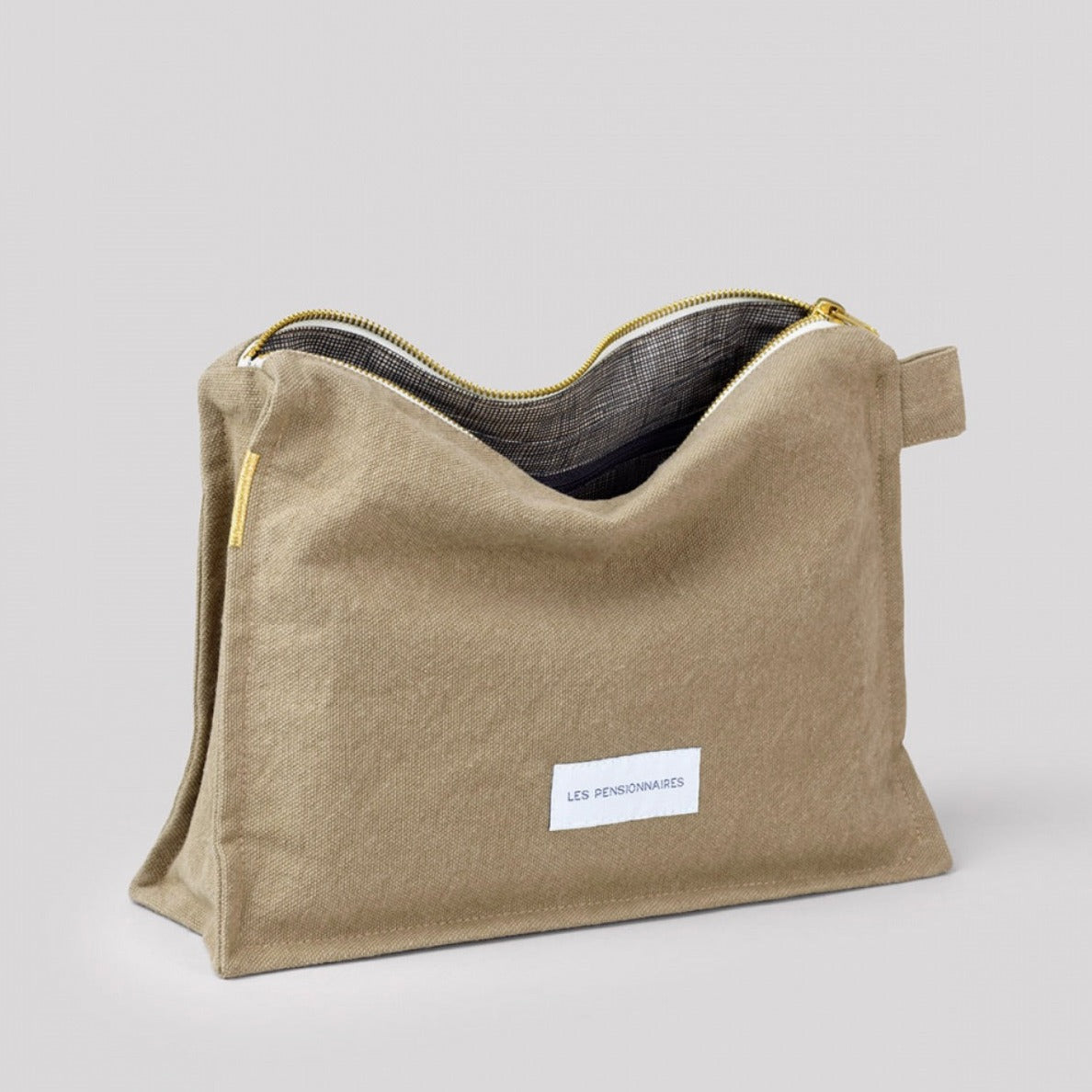 Trousse de toilette en toile de coton bio - vert tilleul