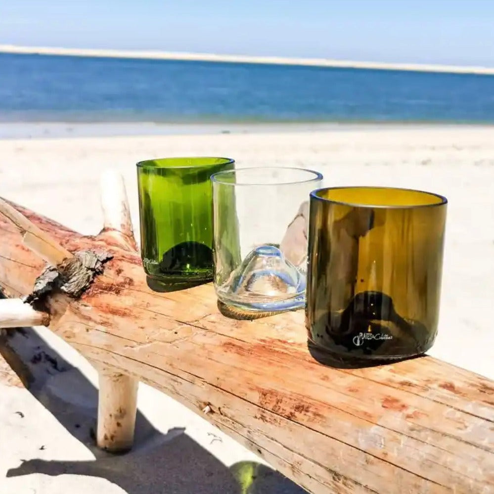 Verres culotés blancs X4