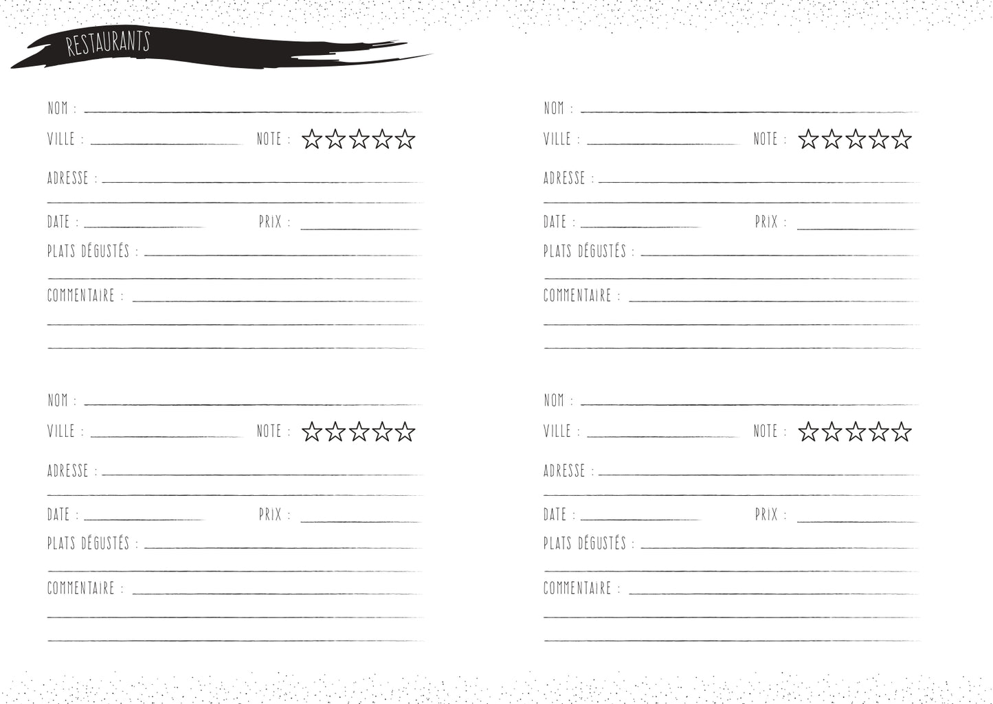 Carnet d'aventures