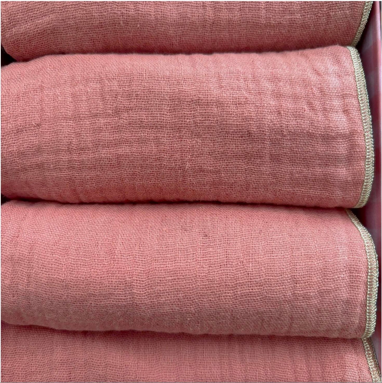 2 Serviettes de Table en Double Gaze de Coton – 40x40 cm