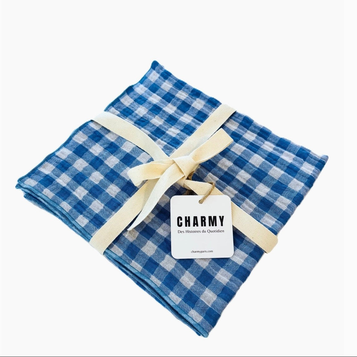 2 Serviettes de Table en Double Gaze de Coton – 40x40 cm