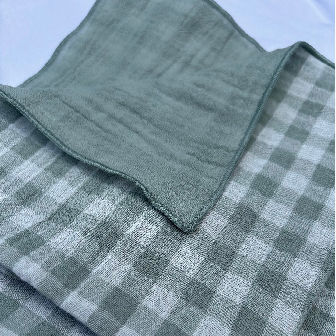 2 Serviettes de Table en Double Gaze de Coton – 40x40 cm