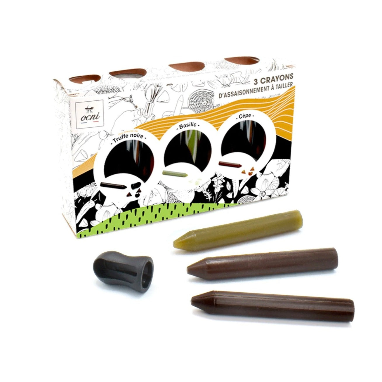 Coffret Festif 3 crayons - Cèpe / Truffe / Basilic