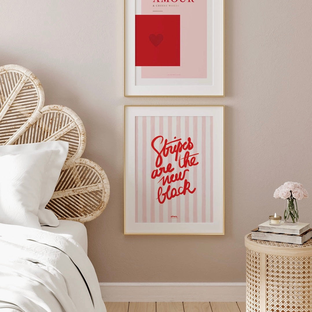 Affiche Stripes new black