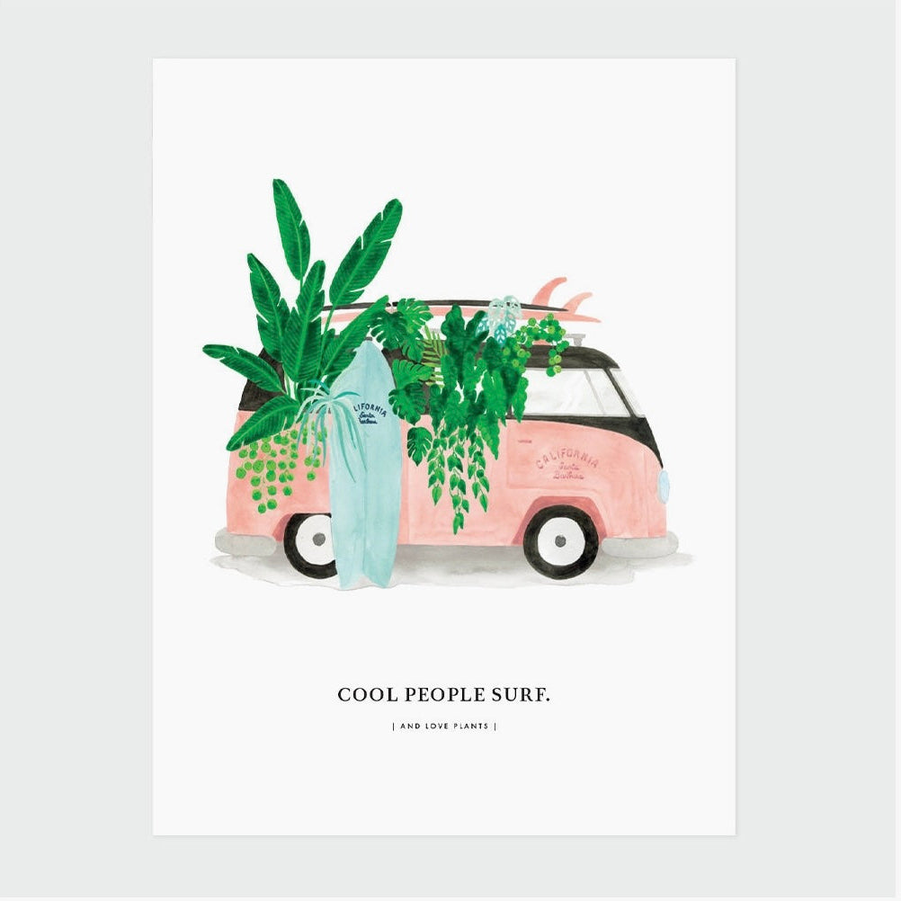 Affiche Surf & plantes