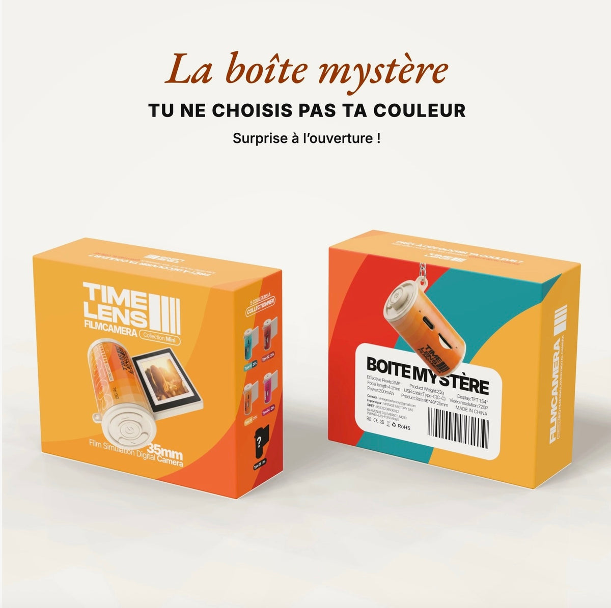 Appareil photo porte-clé TimeLens® Mini – Boîte mystère