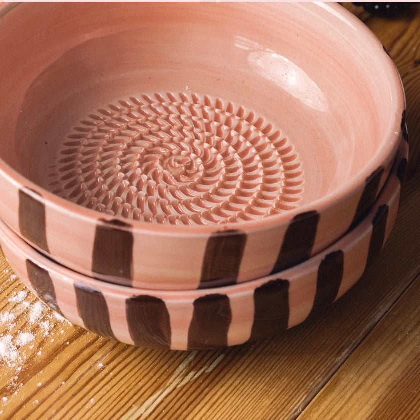 Assiette râpe à ail - Grande céramique