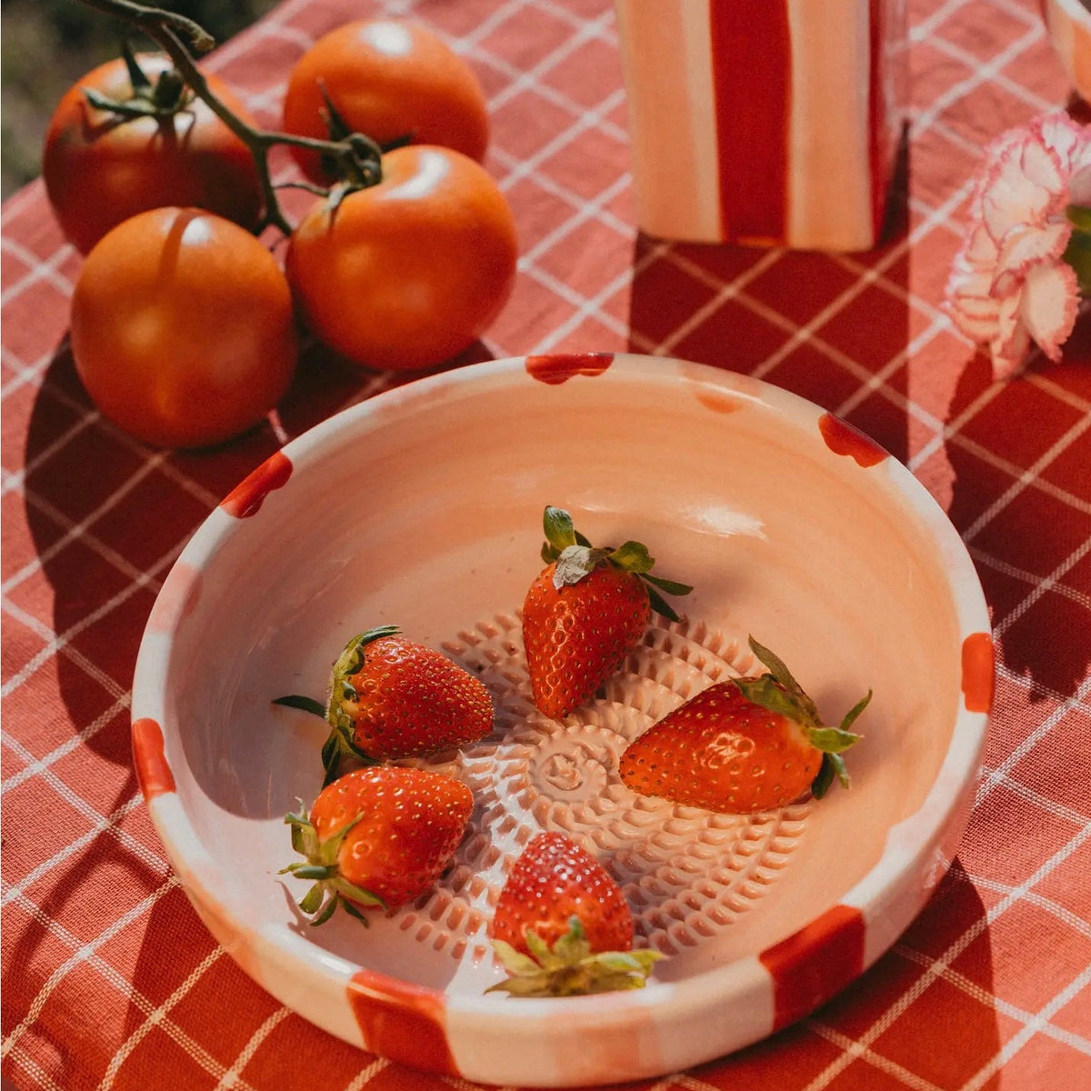 Assiette râpe à ail - Grande céramique alfar tierra cocida La cachette de M