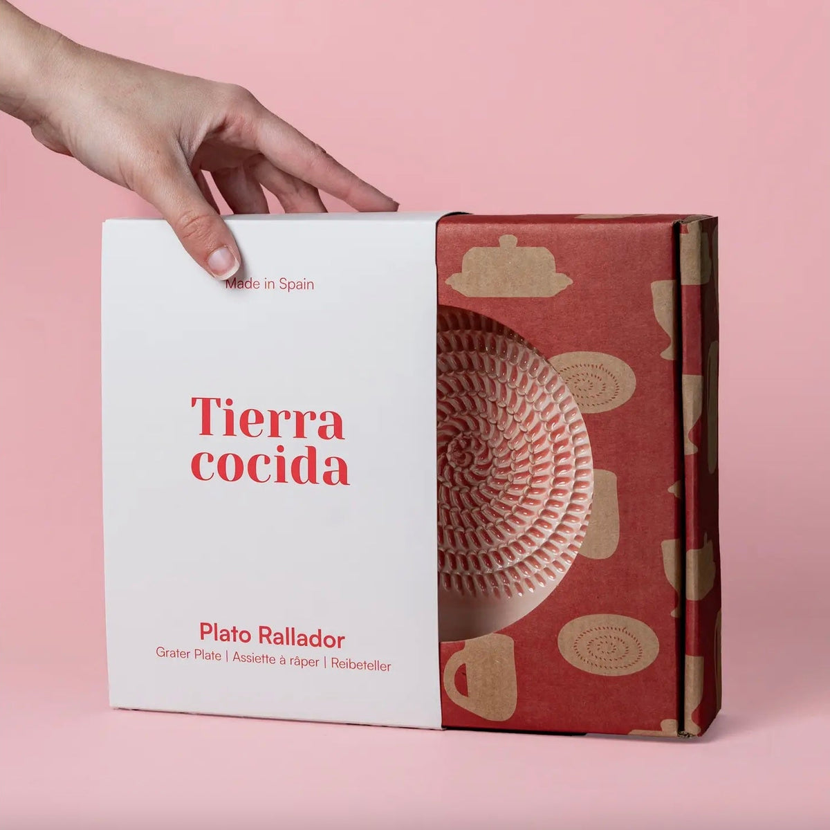 Assiette râpe à ail - Grande céramique alfar tierra cocida La cachette de M