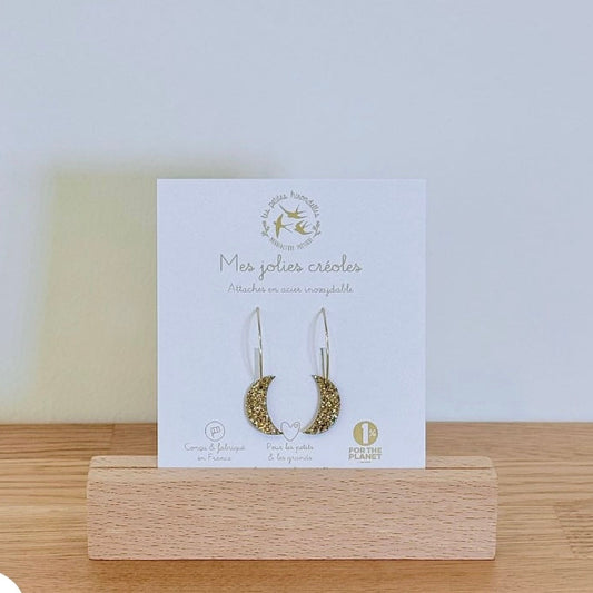 Boucles d'oreilles - Croissant de lune