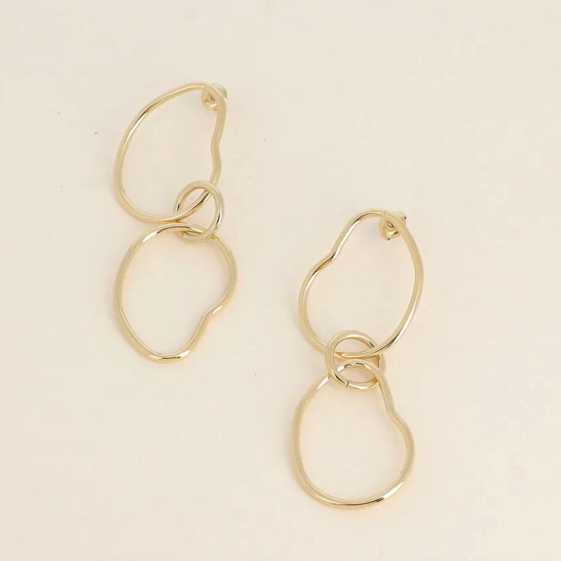 Boucles d’oreilles pendantes Trois anneaux