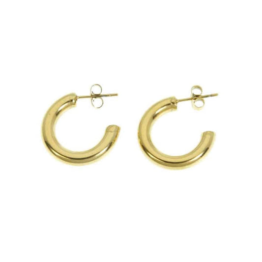 Boucles d'oreilles - Petites créoles lisses épaisses