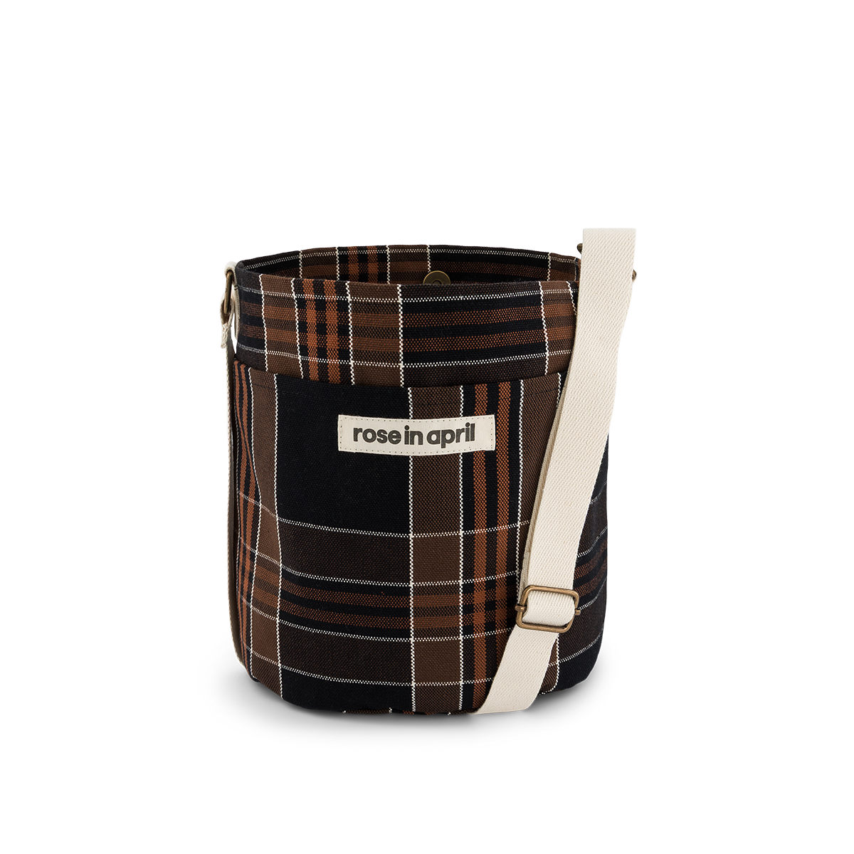 Sac seau Bucky Black Tartan - Rose in April