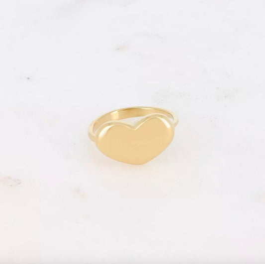 Bague coeur lisse