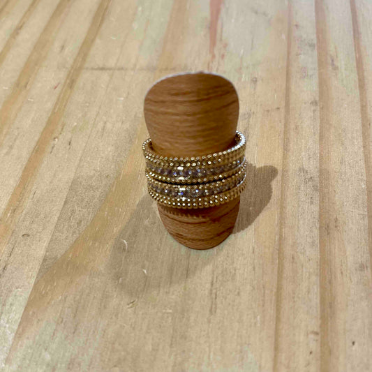 Bague plaque or double