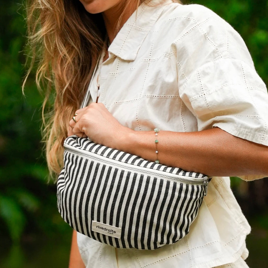 Sac banane Custine - Black Striped