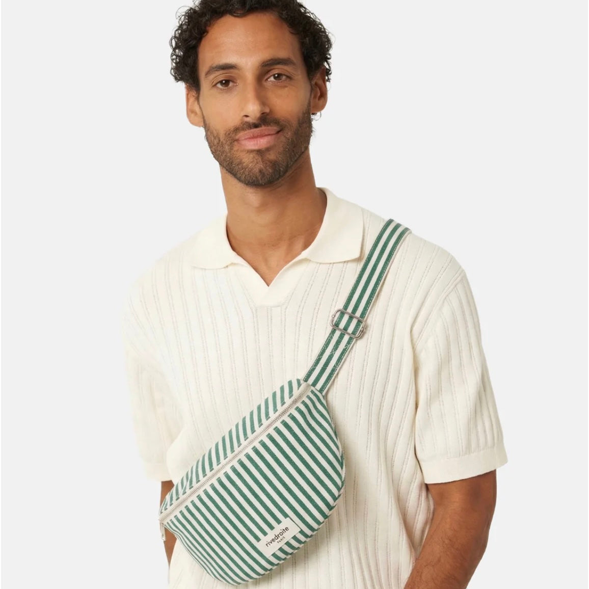 Sac banane Custine - Green Striped