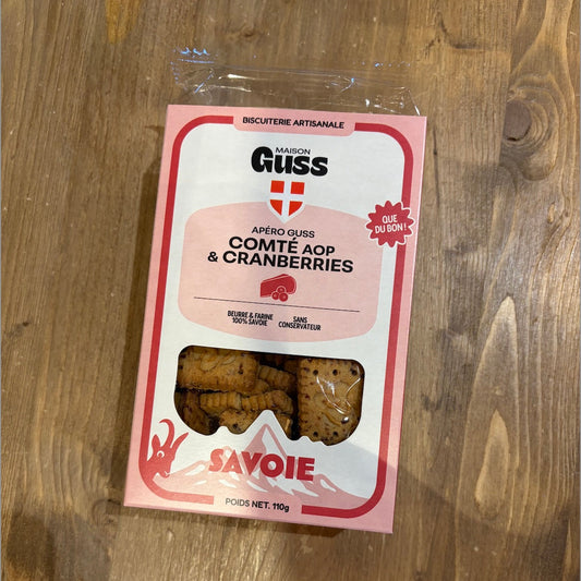 Biscuits apéro Comté AOP & cranberry