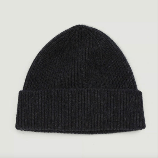 Bonnet Laine et Angora Charcoal