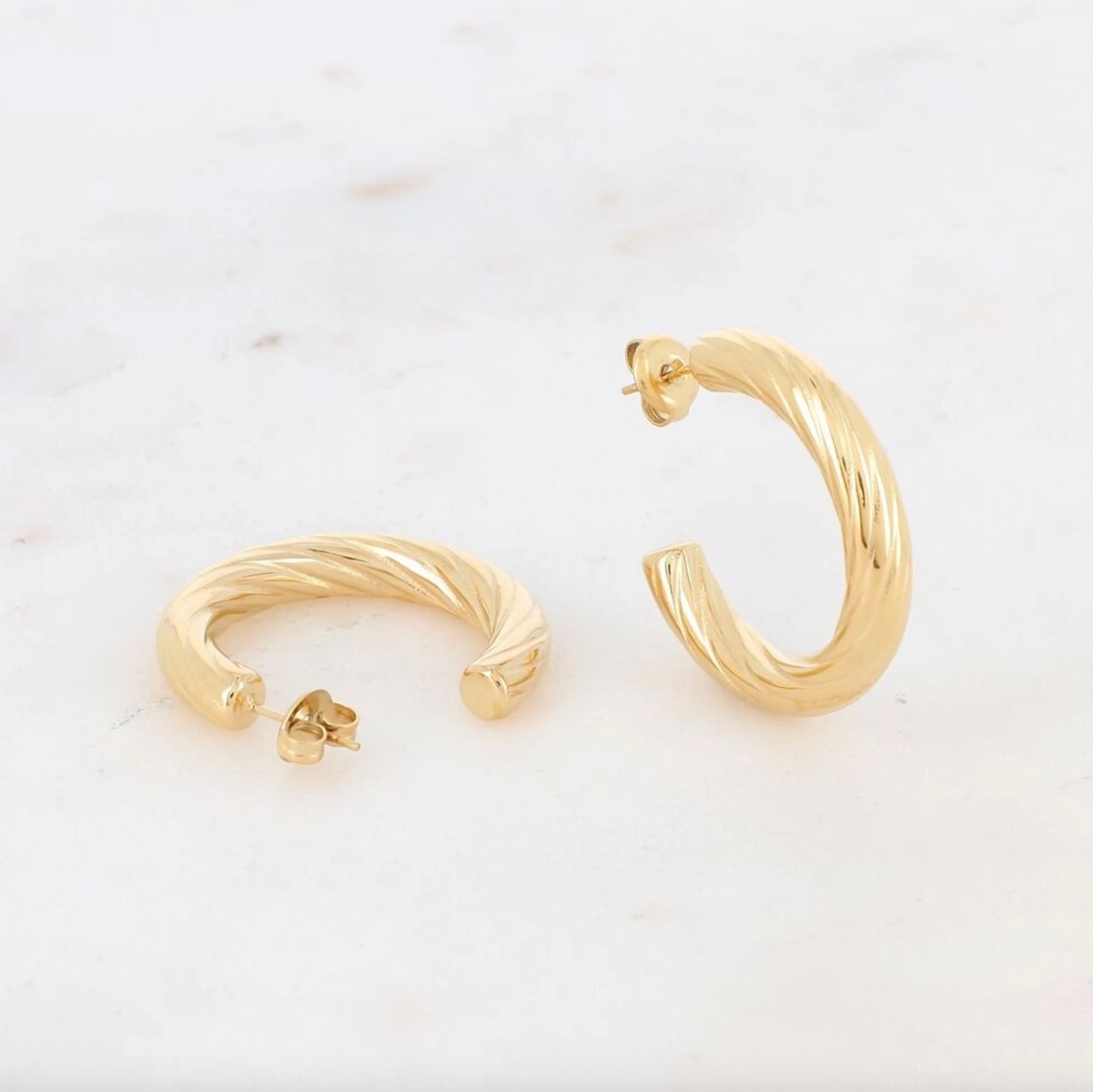 Boucles d'oreilles - créoles torsadées