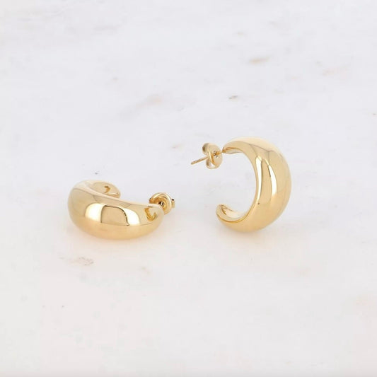 Boucles d'oreilles - Créoles croissant de lune