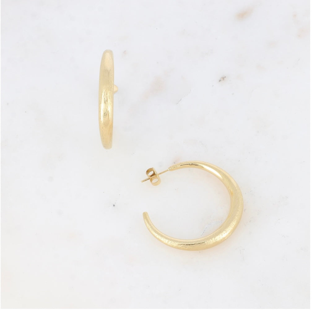 Boucles d'oreilles - Croissant de lune 35mm