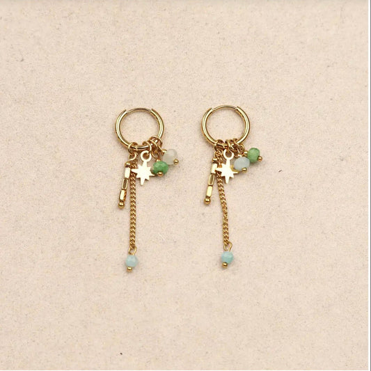 Boucles d'oreilles - Maoline verte