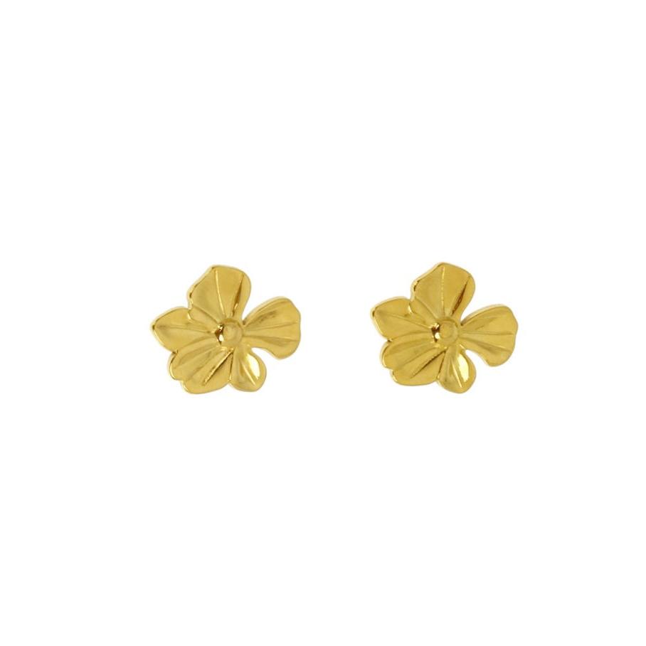 Boucles d'oreilles - Puces acier fleur jasmin