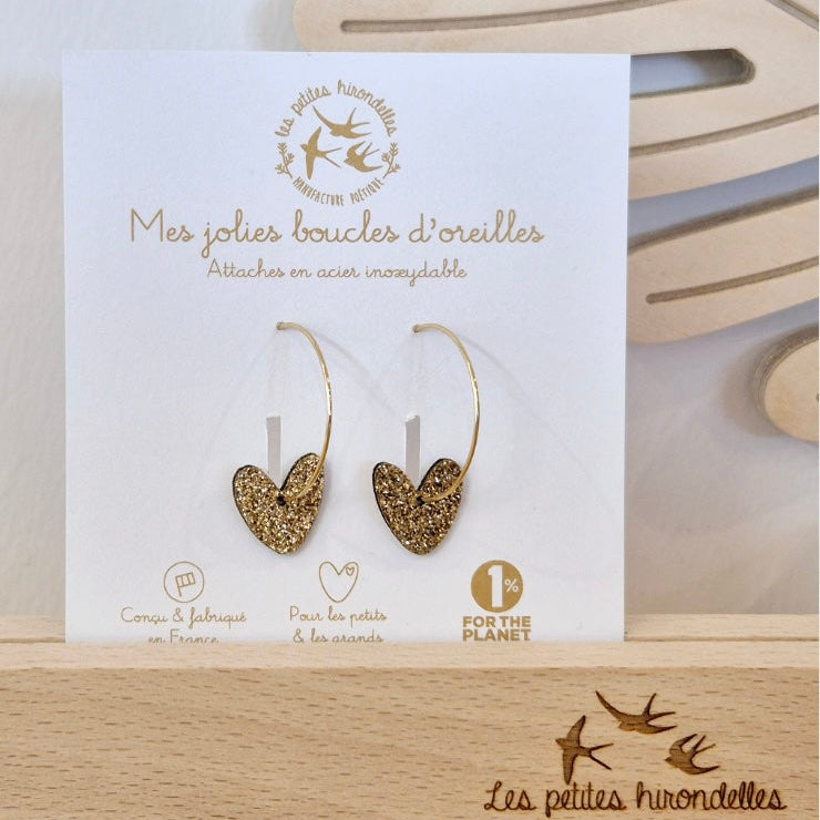 Boucles d'oreilles - coeur