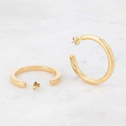 Boucles d'oreilles - créoles grandes lisses