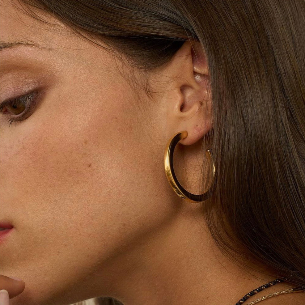Boucles d'oreilles - créoles grandes lisses