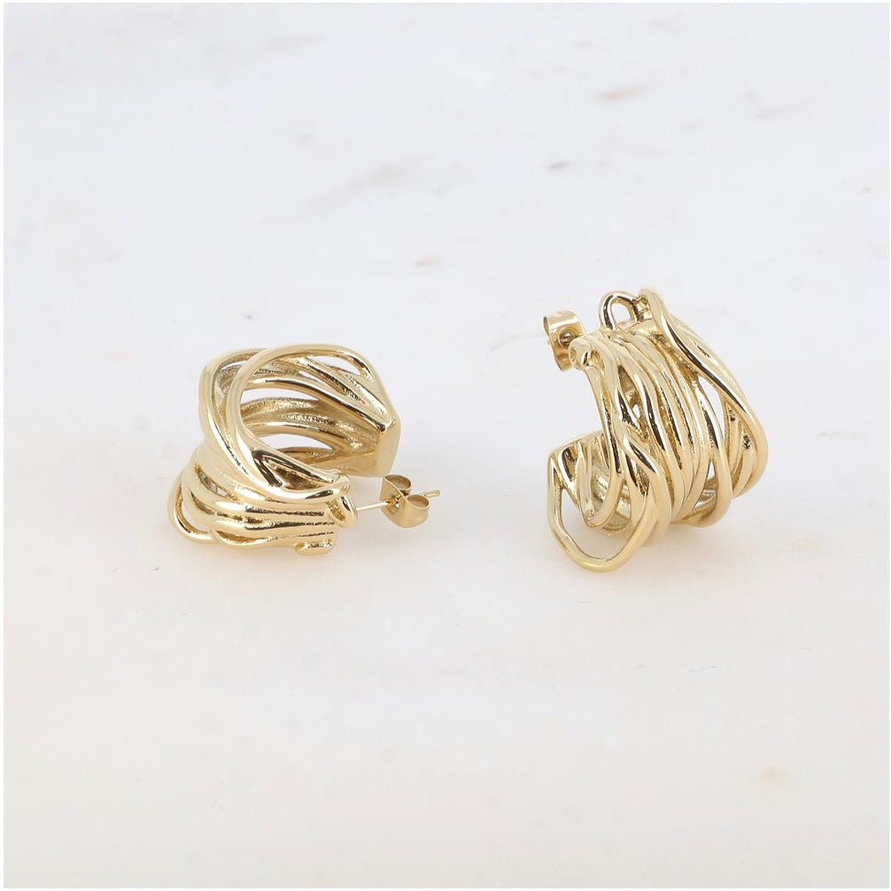 Boucles d'oreilles - créoles larges Mala