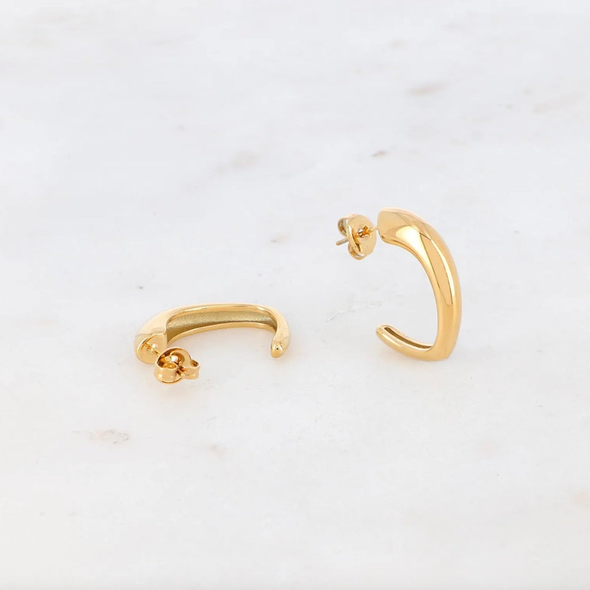 Boucles d'oreilles - créoles lisses forme C