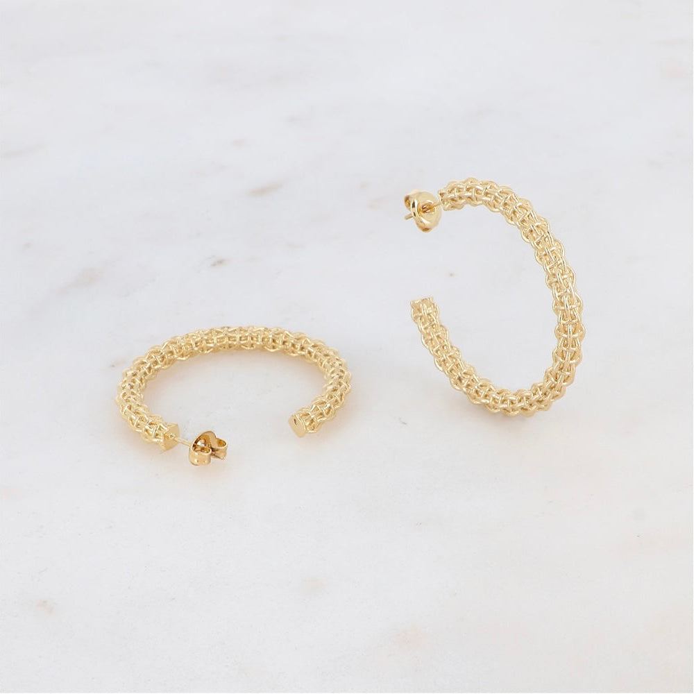 Boucles d'oreilles - créoles striées