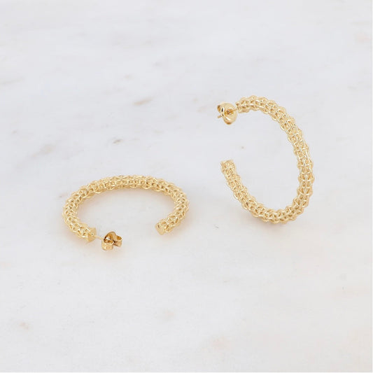 Boucles d'oreilles - créoles striées