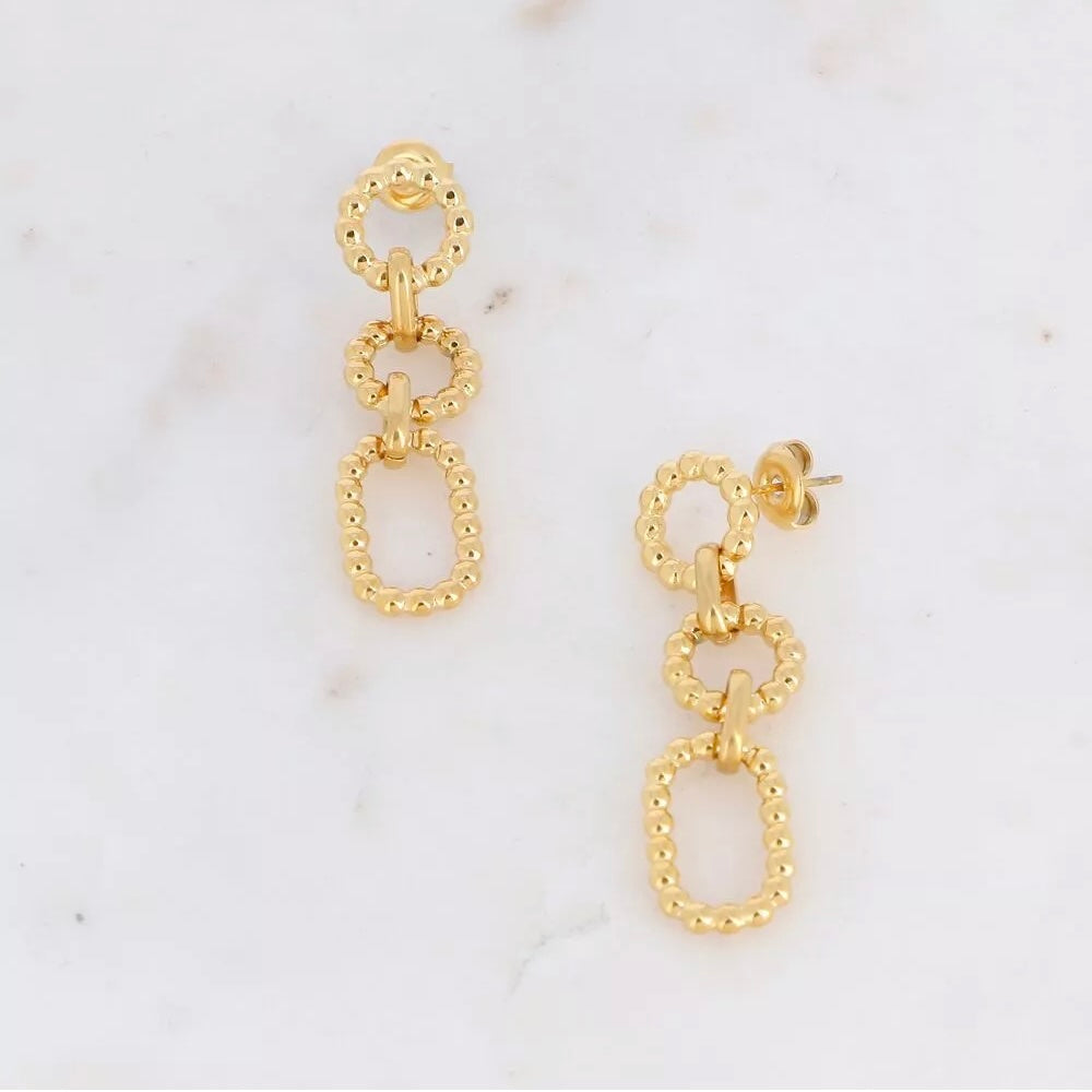 Boucles d'oreilles - pendantes anneaux boules