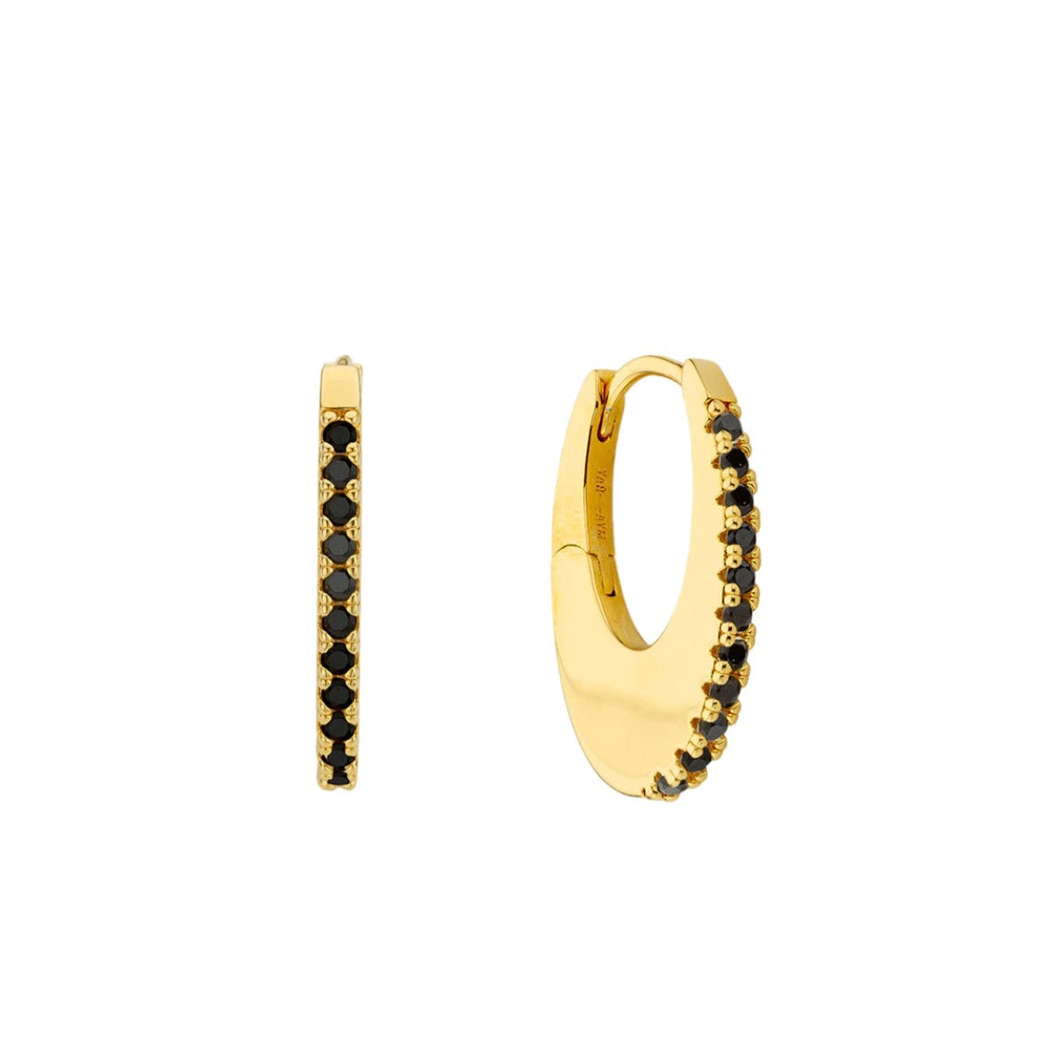 Boucles d'oreilles Black Stellar