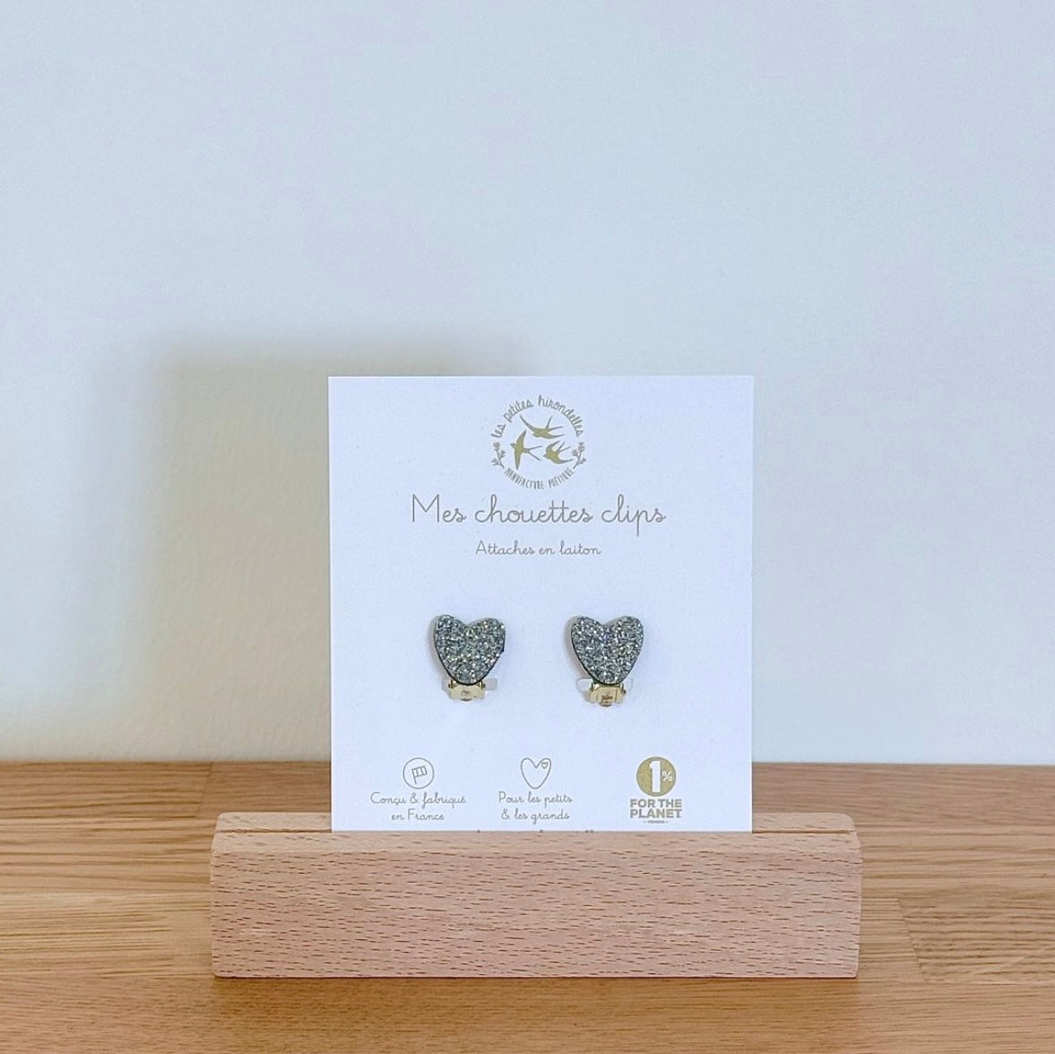Boucles d'oreilles clips - coeur