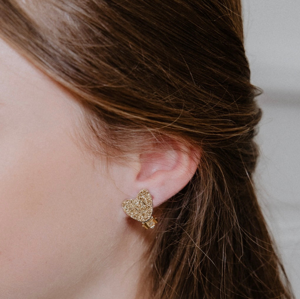Boucles d'oreilles clips - coeur