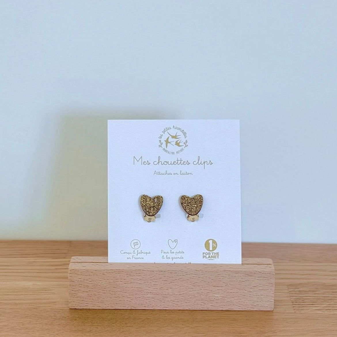 Boucles d'oreilles clips - coeur