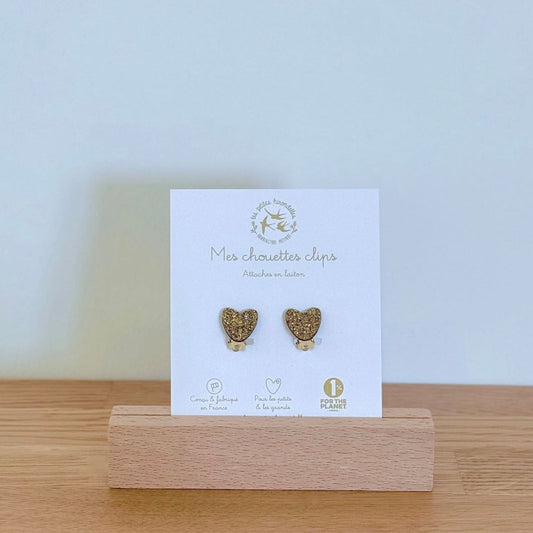 Boucles d'oreilles clips - coeur