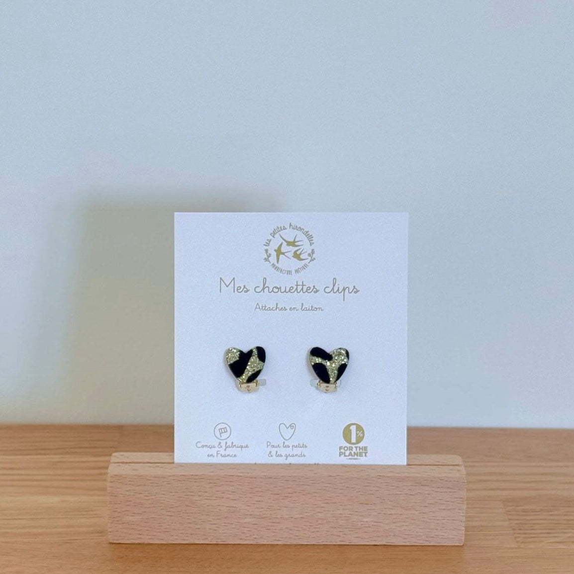 Boucles d'oreilles clips - coeur
