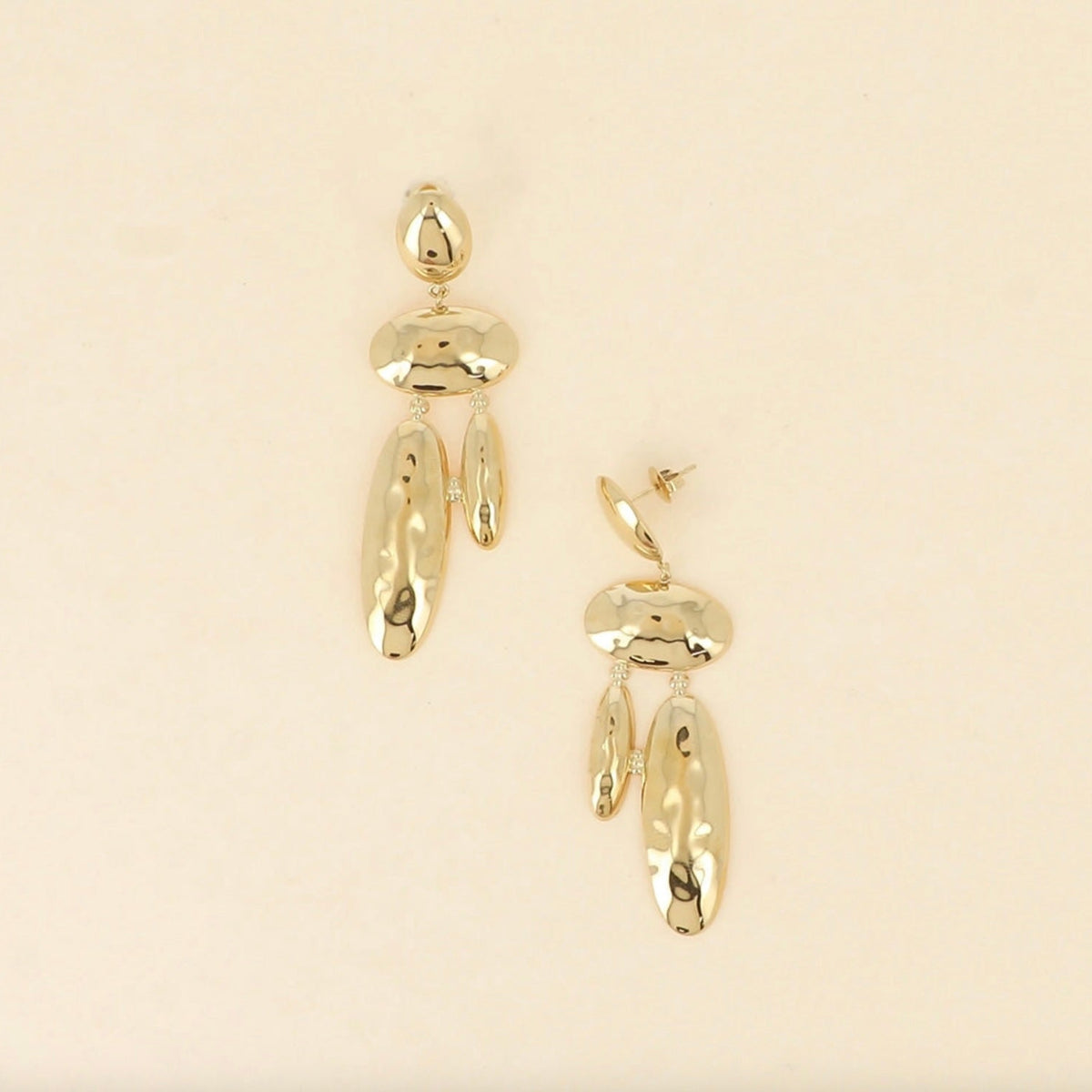 Boucles d'oreilles pendantes formes géométiques