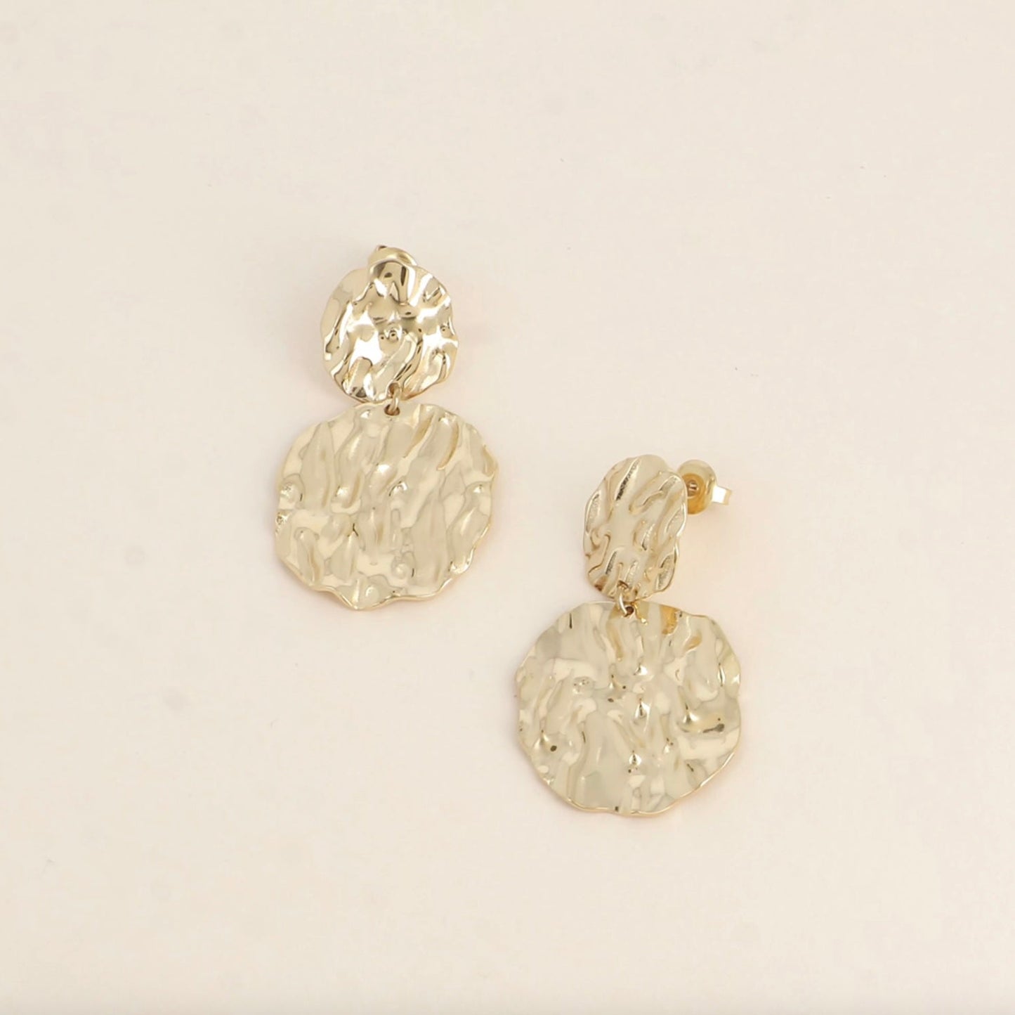 Boucles pendantes 2 pièces martelées