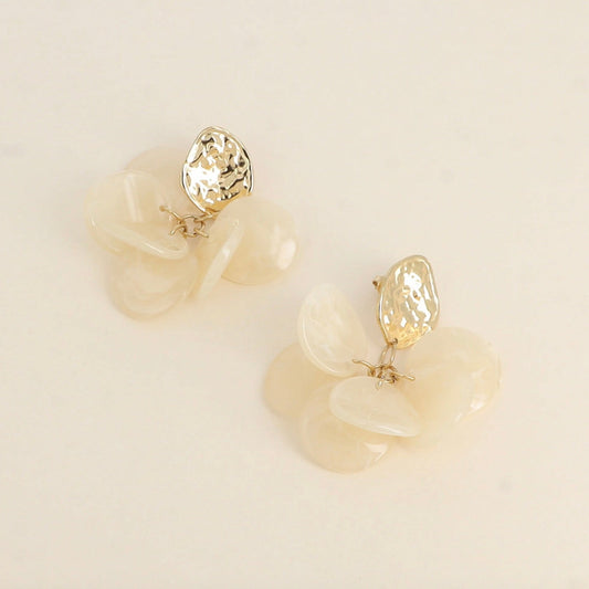 Boucles pendantes pendantes pétales en acétate