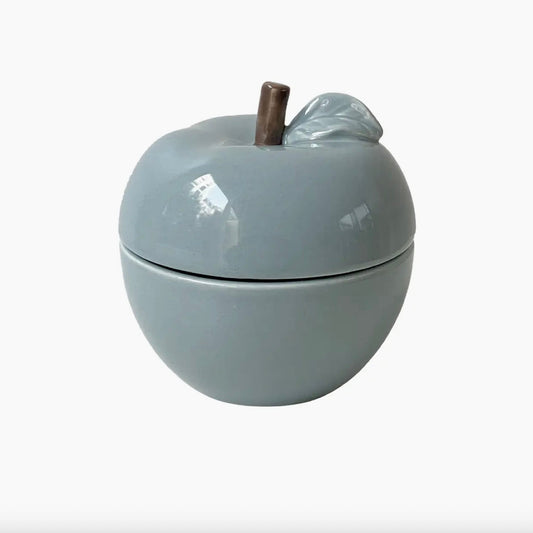 Bougie Pomme céramique Jasmin bleu gris